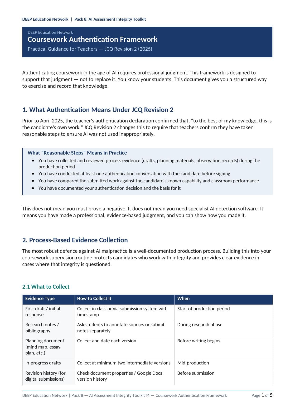 Preview of Coursework Authentication Framework