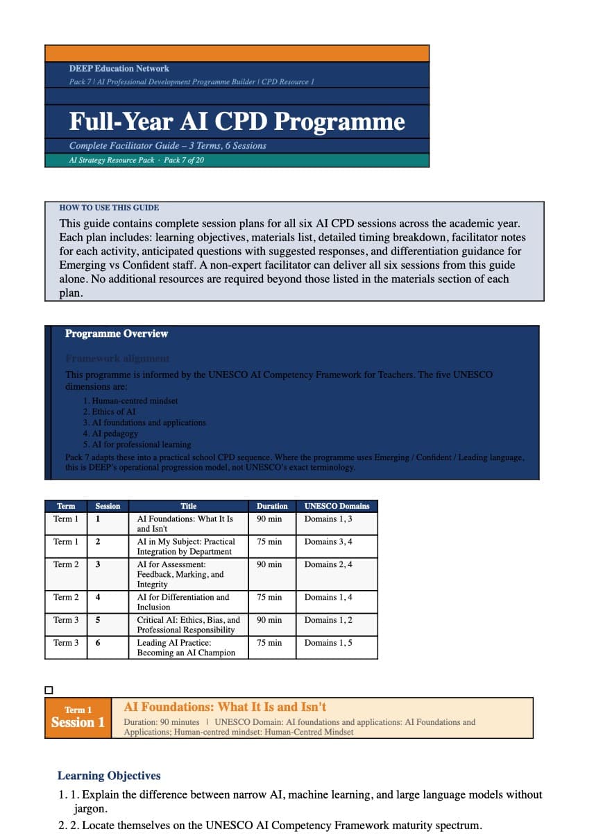 Preview of Full Year CPD Programme