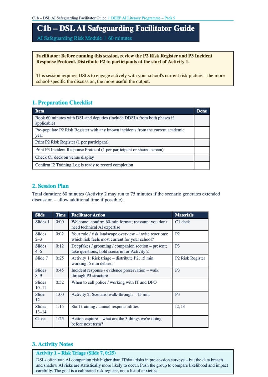 Preview of DSL Facilitator Guide