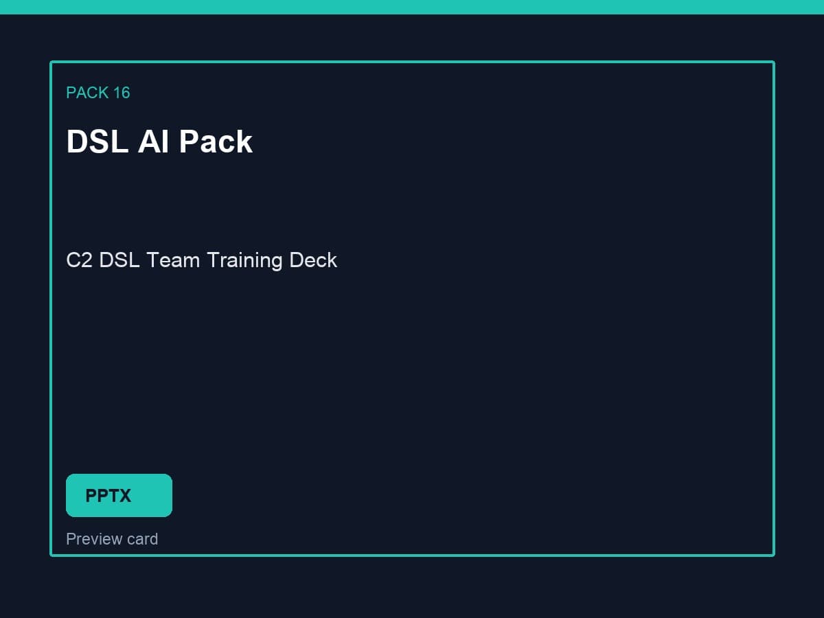 Preview of DSL Team Training Deck