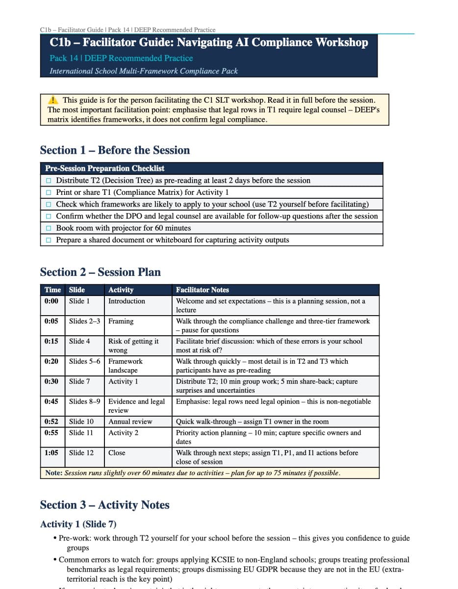 Preview of Facilitator Guide