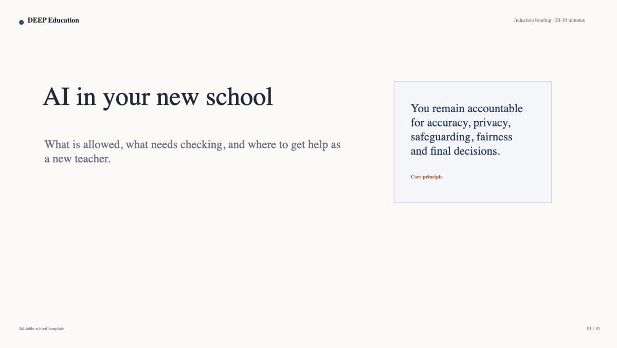 Preview of NQT ECT AI Induction Briefing