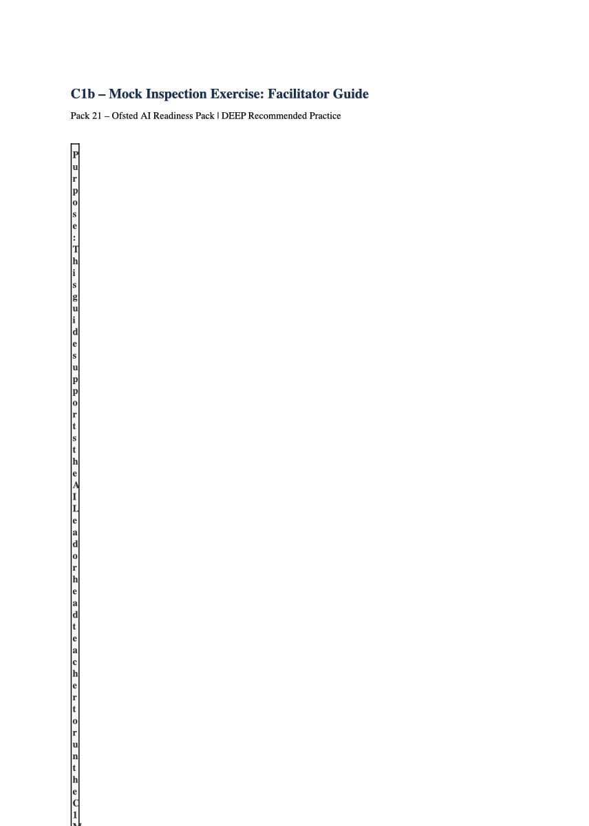 Preview of Facilitator Guide