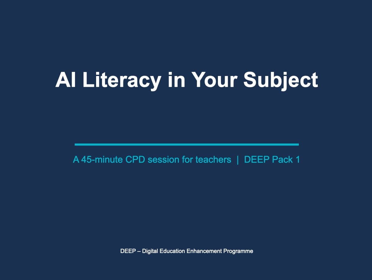 Preview of AI Literacy In Your Subject